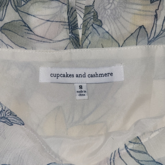 Cupcakes And Cashmere Floral Sheer Long Sleeve Dress 8 - Picture 8 of 8